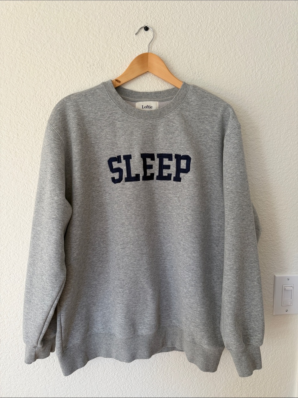LOFTIE Grey 'SLEEP' Crewneck Sweatshirt - med